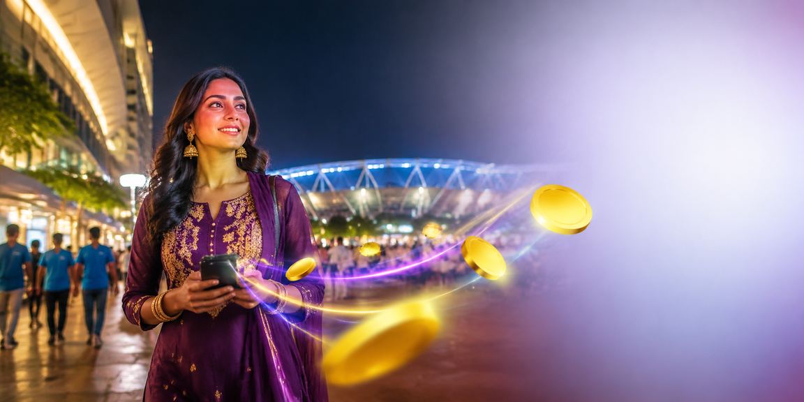 Delhi night market vivid scene promoting online betting