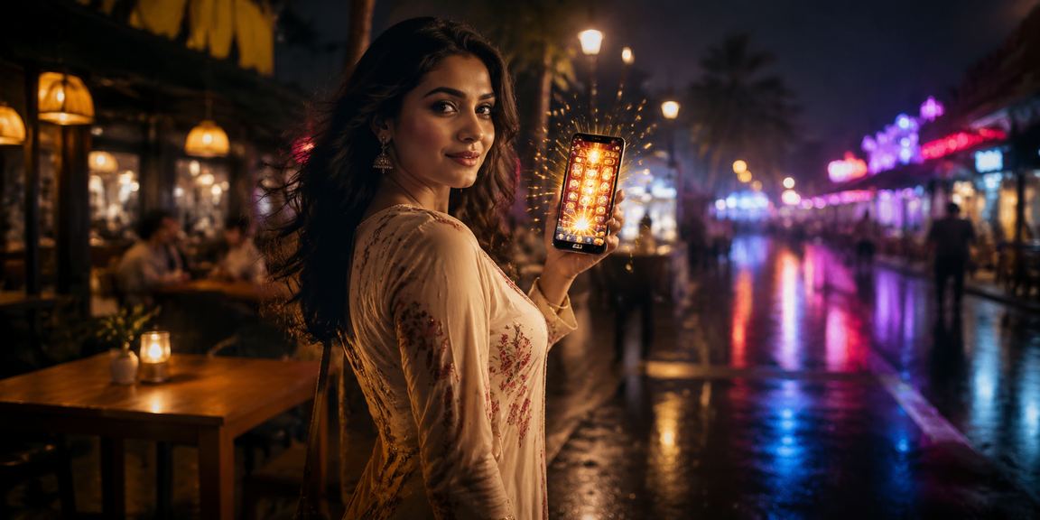 Mobile user playing Andar Bahar game in Mumbai